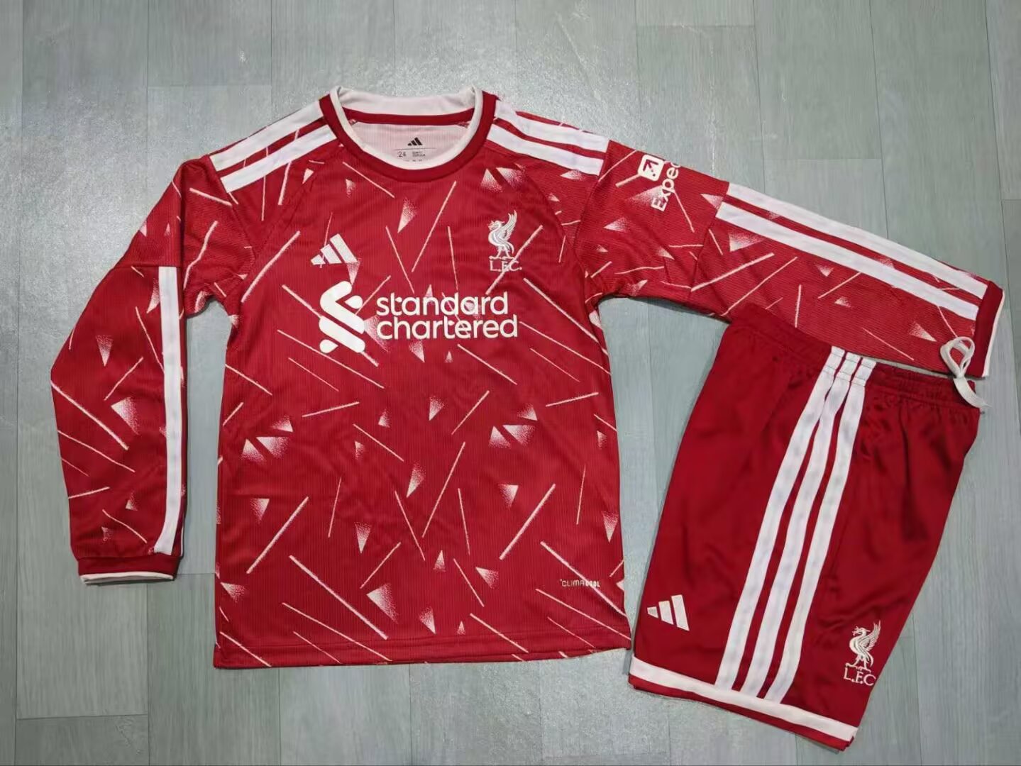Kids-Liverpool 26/27 Home Long Soccer Jersey
